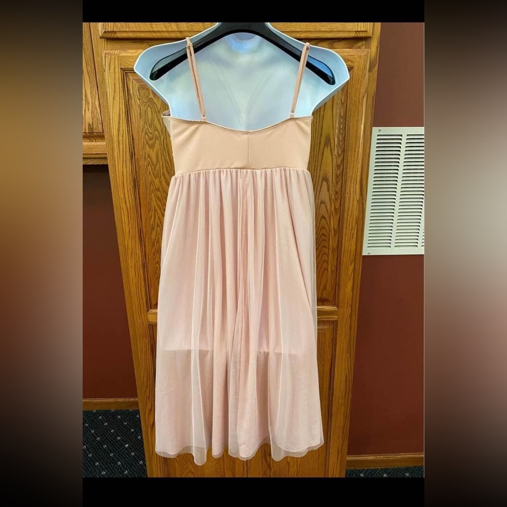 NWT ASOS Blush Midi Dress with Tulle Skirt, Size 14 - Picture 4 of 6